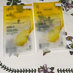 KOREAN Vita C Double Shot Ampoule Mask - Yellow